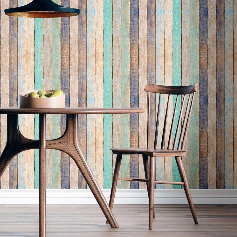 Demolition Wood Peel & Stick Wallpaper N08239