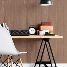 Load image into Gallery viewer, Natural Mahogany Wood Peel &amp; Stick Wallpaper N08247
