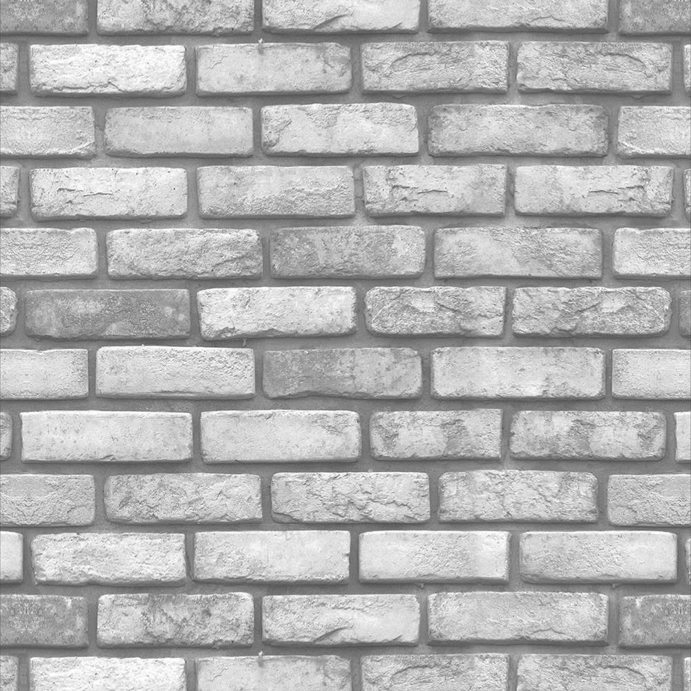 Gray Bricks Peel & Stick Wallpaper N08260