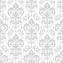 Load image into Gallery viewer, Damask White and Gray Peel &amp; Stick Wallpaper N09006
