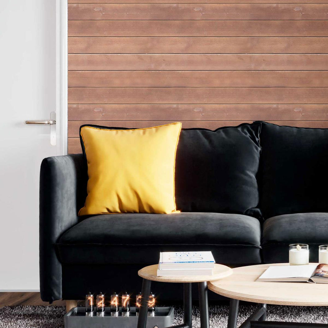 Horizontal Rustic Wood Peel & Stick Wallpaper N09010