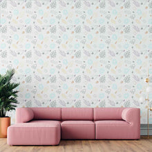 Load image into Gallery viewer, Abstracts Leaves and Circles Peel &amp; Stick Wallpaper N09017
