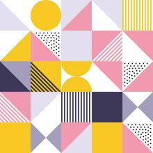 Load image into Gallery viewer, Geometric Abstract Retro Peel &amp; Stick Wallpaper N09023
