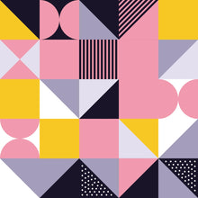 Load image into Gallery viewer, Purple Geometric Retro Peel &amp; Stick Wallpaper N09024
