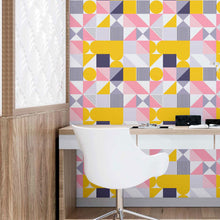 Load image into Gallery viewer, Retro Geometric Peel &amp; Stick Wallpaper N09026
