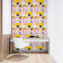 Load image into Gallery viewer, Retro Geometric Peel &amp; Stick Wallpaper N09026
