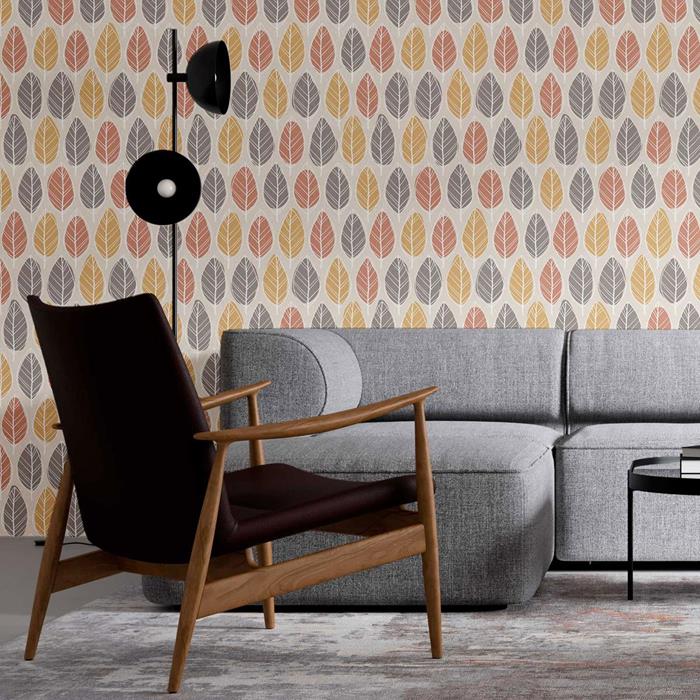 Abstract Leaves Peel & Stick Wallpaper N09037