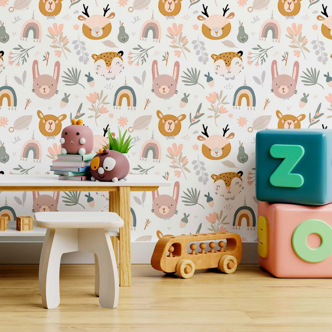 Boho Little Forest Peel & Stick Wallpaper N09045