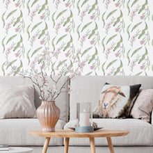 Load image into Gallery viewer, Leaves and Flowers Watercolor Peel &amp; Stick Wallpaper N09048
