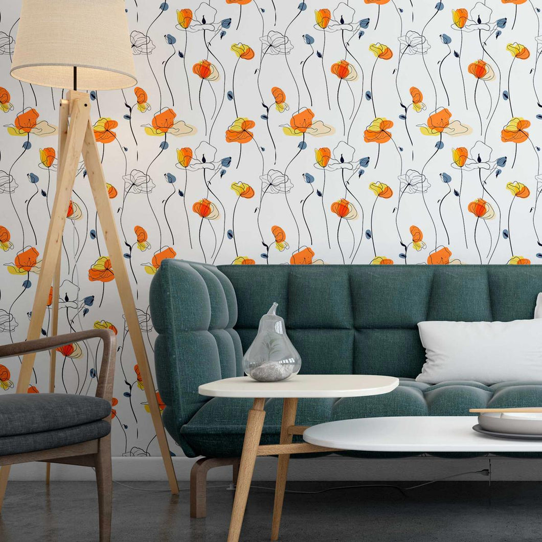 Flowers Peel & Stick Wallpaper N09071