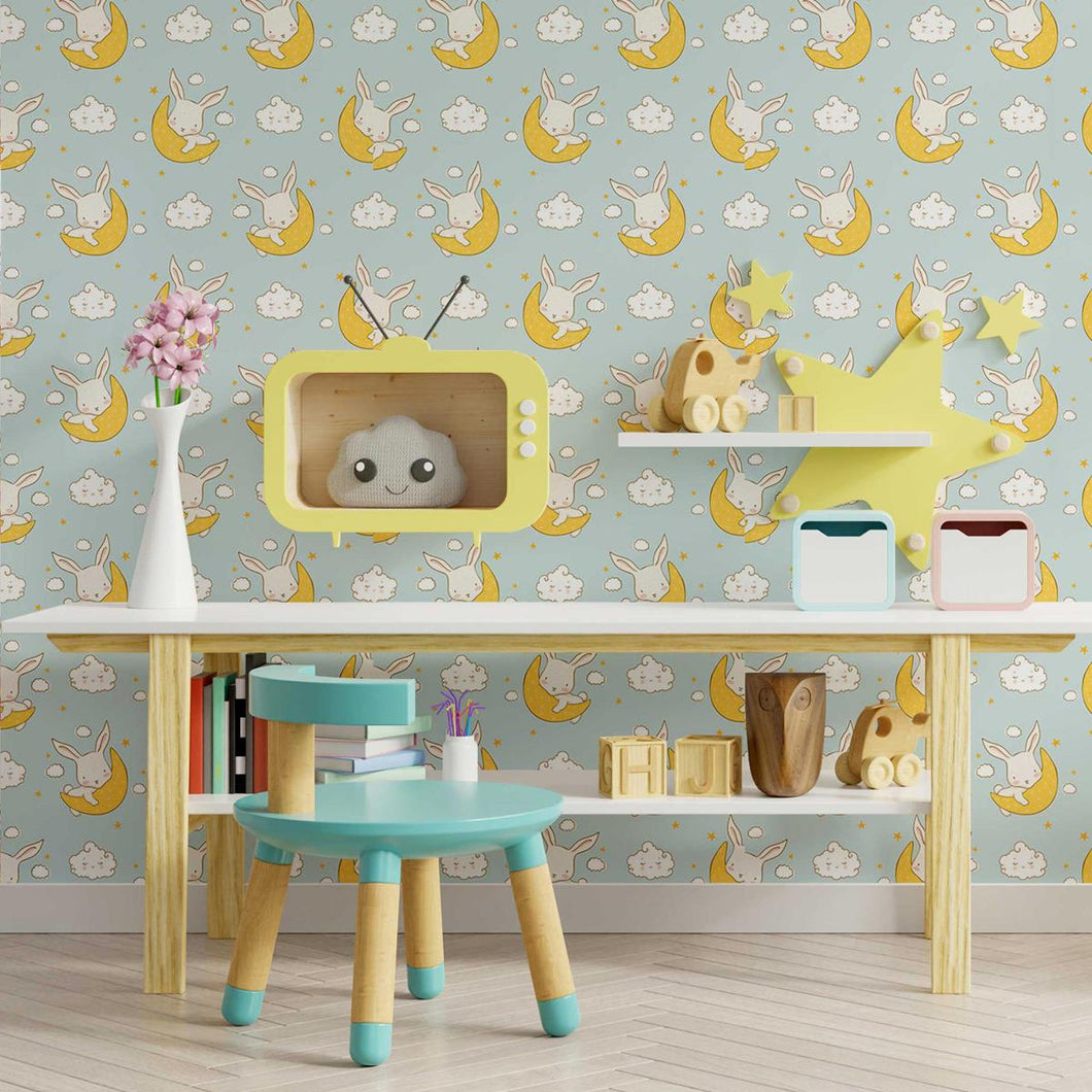 Good Night Bunny Peel & Stick Wallpaper N09080
