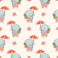 Load image into Gallery viewer, Elephants and Umbrella Peel &amp; Stick Wallpaper N09081
