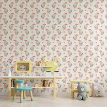 Load image into Gallery viewer, Elephants and Umbrella Peel &amp; Stick Wallpaper N09081
