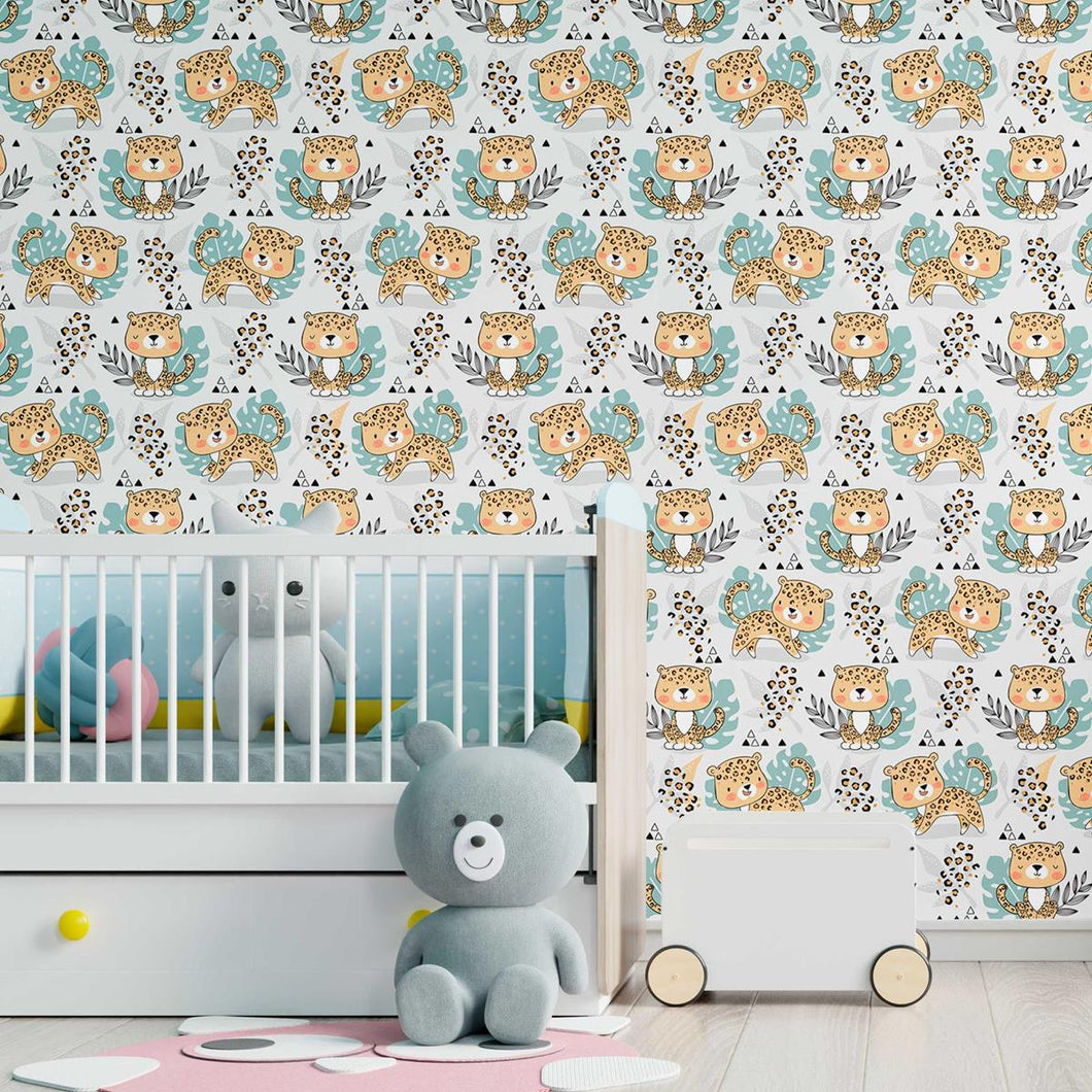 Leopard Peel & Stick Wallpaper N09083