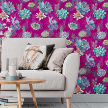 Load image into Gallery viewer, Succulents Peel &amp; Stick Wallpaper N09092
