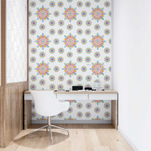 Load image into Gallery viewer, Abstract Flowers Peel &amp; Stick Wallpaper N09095

