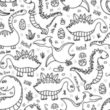 Load image into Gallery viewer, Dinosaurs to Color Peel &amp; Stick Wallpaper N09097
