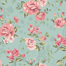Load image into Gallery viewer, Floral Blue Peel &amp; Stick Wallpaper N09112
