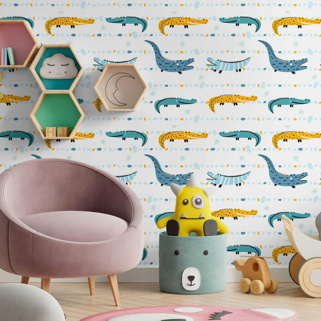 Crocodiles Peel & Stick Wallpaper N09125