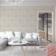 Load image into Gallery viewer, Brick Wall Rustic Off White Peel &amp; Stick Wallpaper NP010
