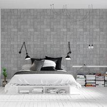 Load image into Gallery viewer, Brick Wall Gray Peel &amp; Stick Wallpaper NP026
