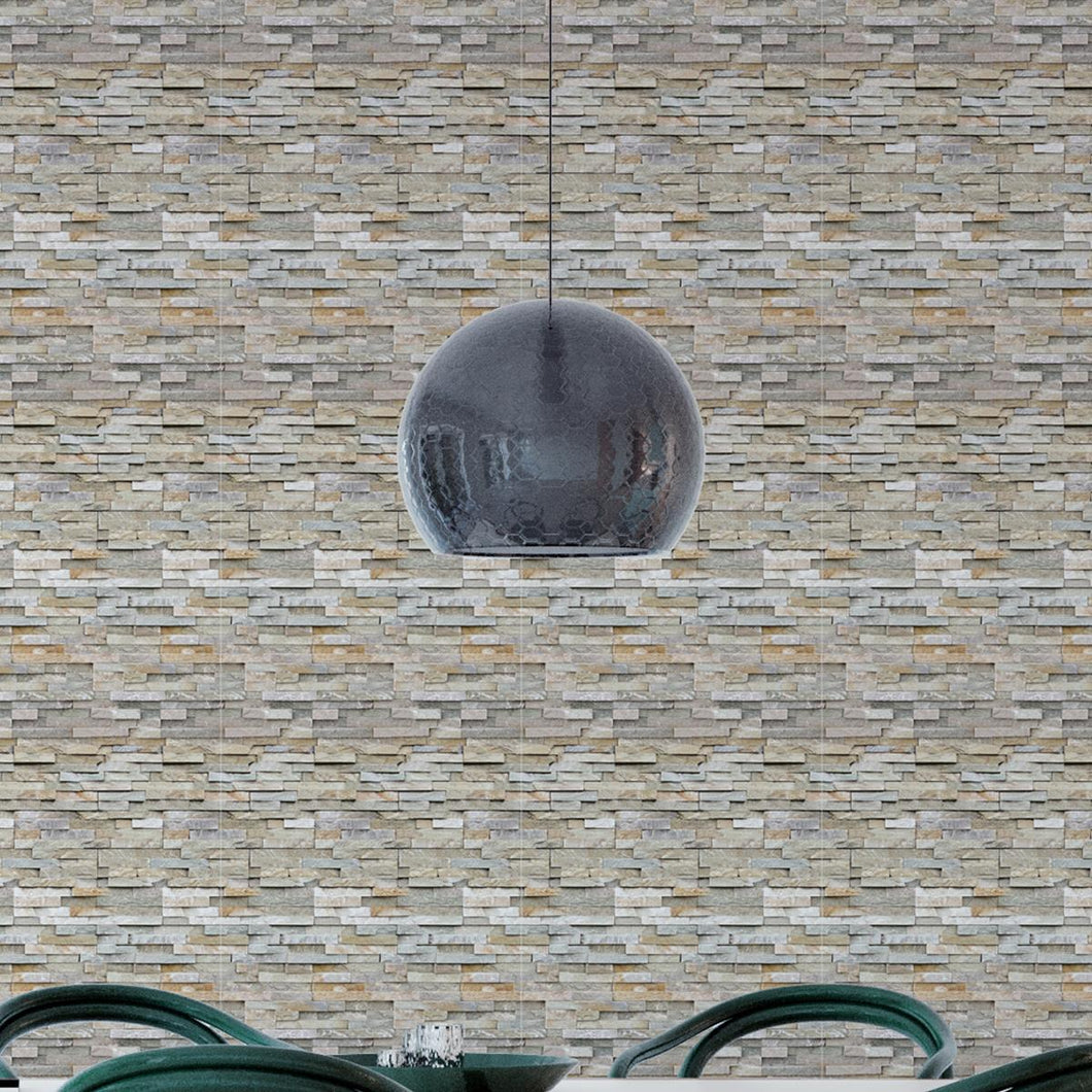 Brick Wall Off White Peel & Stick Wallpaper NP006