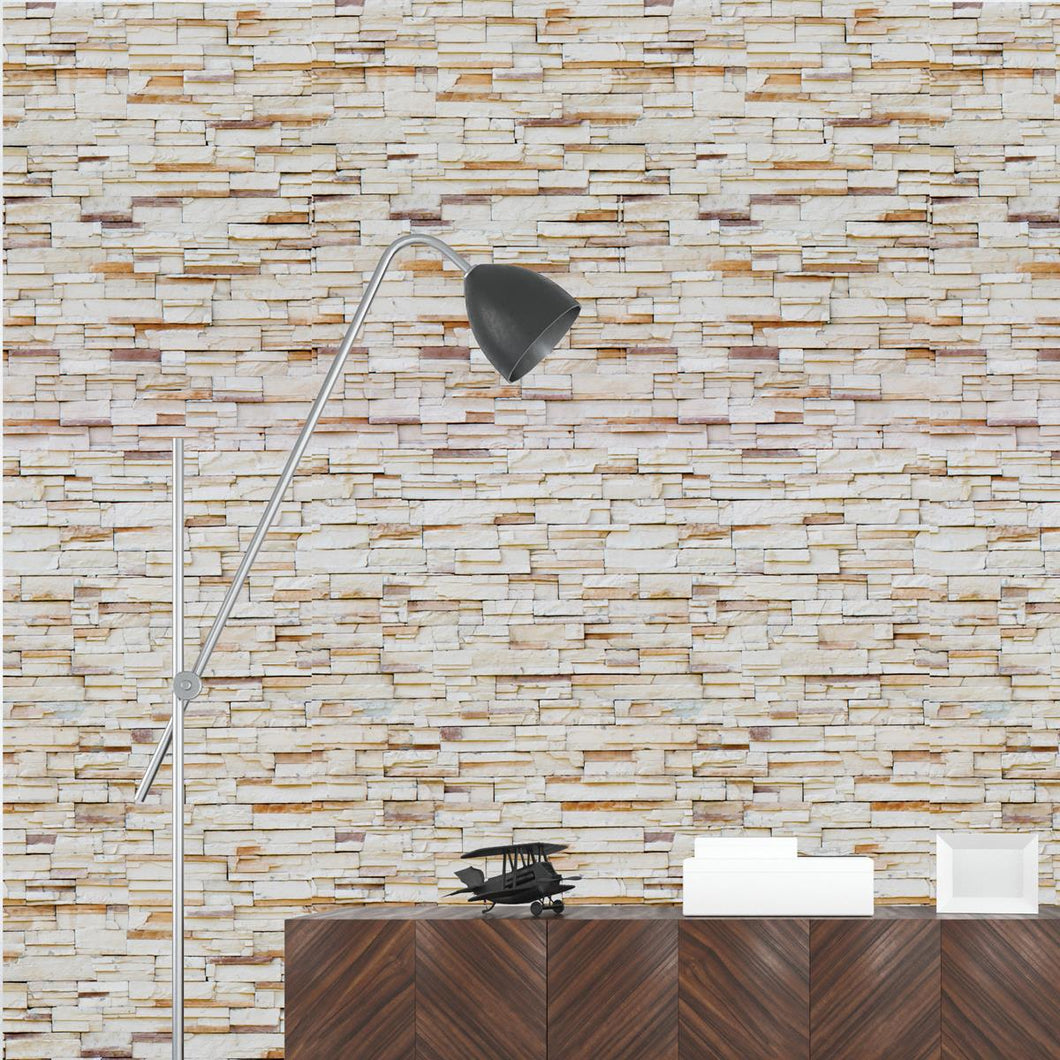 Beige Stones Peel & Stick Wallpaper NP050