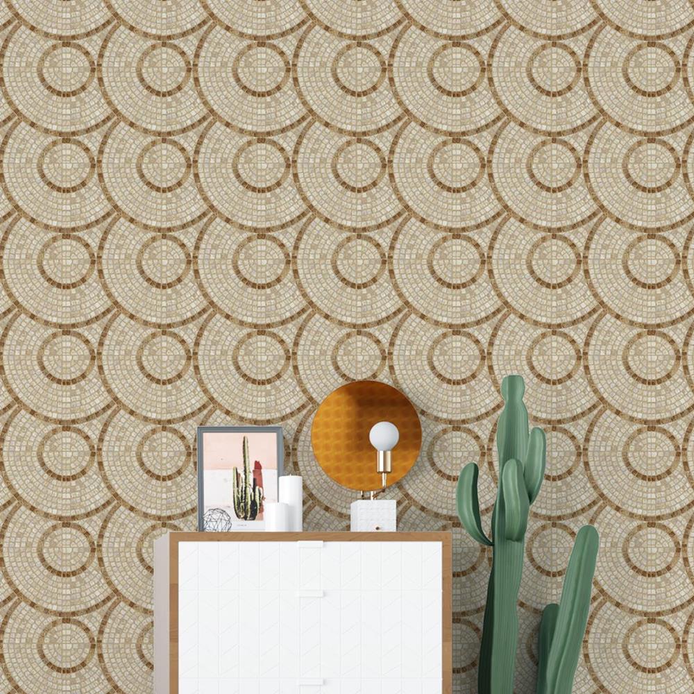 Geometric Art Deco Rose Peel & Stick Wallpaper N013016