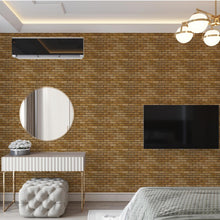Load image into Gallery viewer, Brick Wall Brown Peel &amp; Stick Wallpaper NP056
