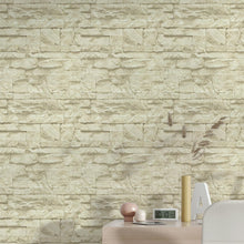Load image into Gallery viewer, Stones Off White Peel &amp; Stick Wallpaper NP058
