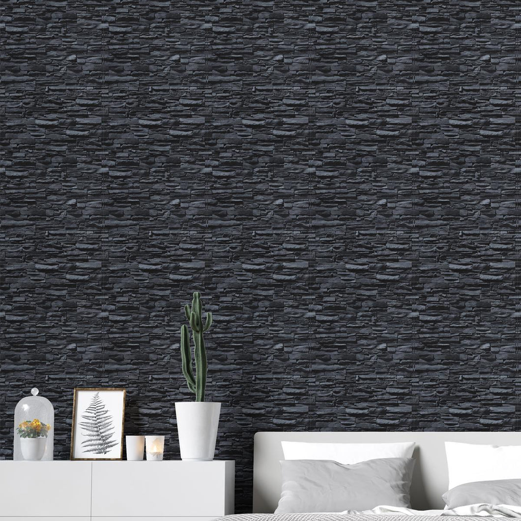 Brick Wall Brown Peel & Stick Wallpaper NP009