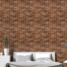 Load image into Gallery viewer, Brick Wall Brown Peel &amp; Stick Wallpaper NP072
