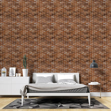 Load image into Gallery viewer, Brick Wall Brown Peel &amp; Stick Wallpaper NP072
