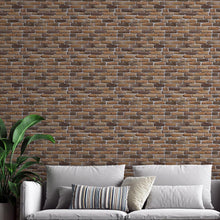Load image into Gallery viewer, Brick Wall Rustic Brown Peel &amp; Stick Wallpaper NP075
