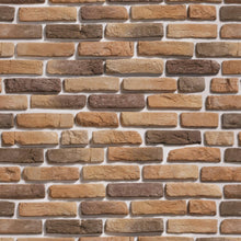 Load image into Gallery viewer, Brick Wall Rustic Brown Peel &amp; Stick Wallpaper NP075
