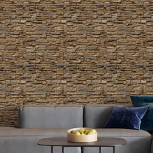 Load image into Gallery viewer, Stones Brown Peel &amp; Stick Wallpaper NP088
