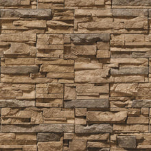 Load image into Gallery viewer, Stones Brown Peel &amp; Stick Wallpaper NP088
