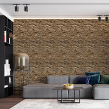 Load image into Gallery viewer, Stones Brown Peel &amp; Stick Wallpaper NP088
