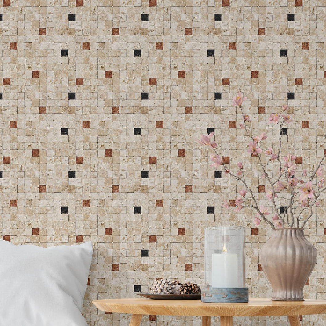 Beige Stones Peel & Stick Wallpaper NP096
