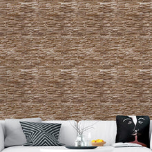 Load image into Gallery viewer, Stones Brown Peel &amp; Stick Wallpaper NP092
