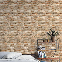 Load image into Gallery viewer, Beige Stones Peel &amp; Stick Wallpaper NP094
