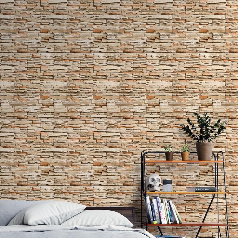 Beige Stones Peel & Stick Wallpaper NP093