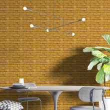 Load image into Gallery viewer, Orange Clay Brick Wall Peel &amp; Stick Wallpaper NP100
