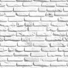 Load image into Gallery viewer, White Brick Wall Peel &amp; Stick Wallpaper NP104
