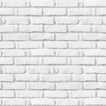 Load image into Gallery viewer, White Brick Wall Peel &amp; Stick Wallpaper NP112
